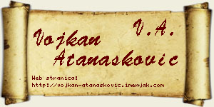 Vojkan Atanasković vizit kartica